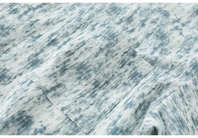 Tie-Dye Short-Sleeve Shirt Set for Men Detail