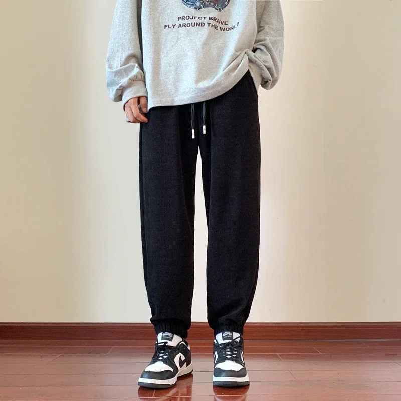 Men's Corduroy Sweatpants with Drape