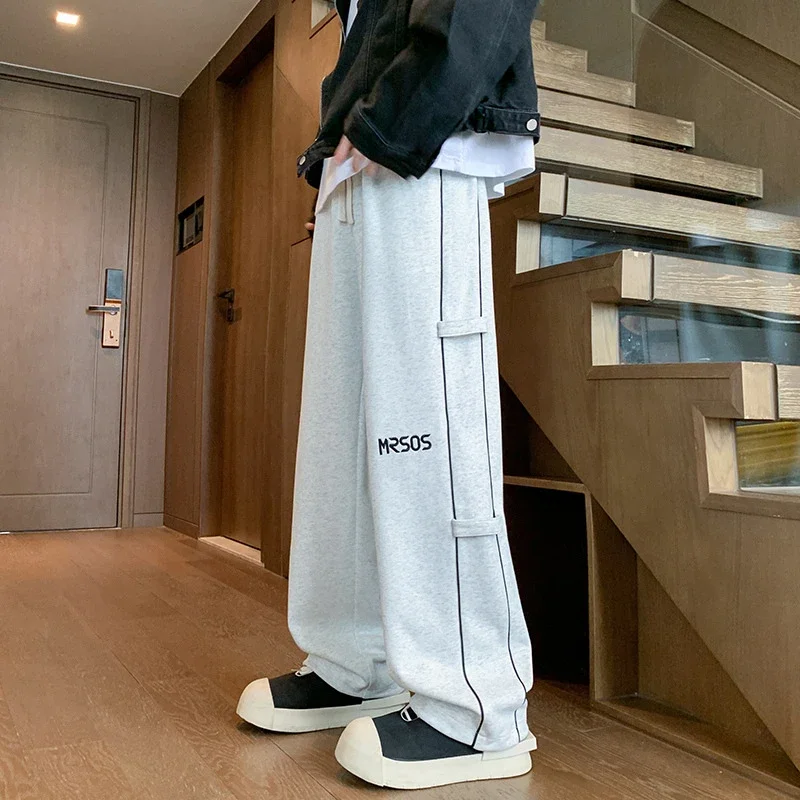 Vintage Embroidered Straight Sweatpants