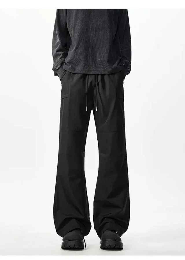 Beige Retro Cargo Pants - Men's Autumn New Detail