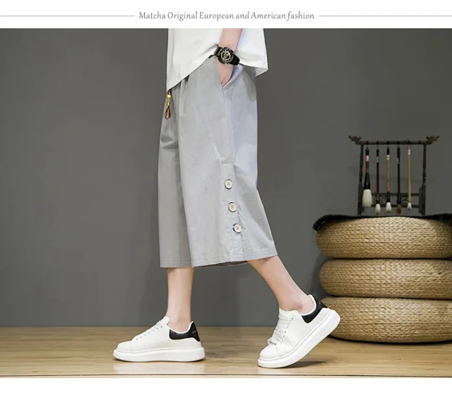 Men's Chinese Style Shorts Detail