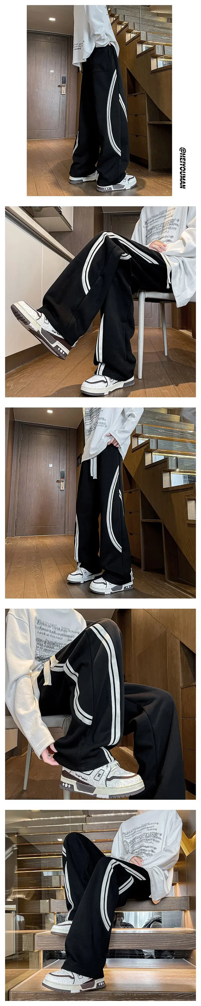 Men's Hip Hop Loose Pants Detail