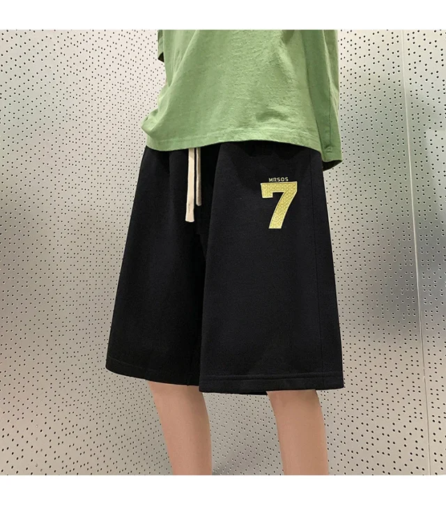 Men's Embroidered Retro Shorts Detail
