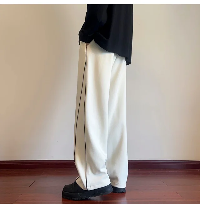 Oversize Japanese Stripe Linen Pants Detail