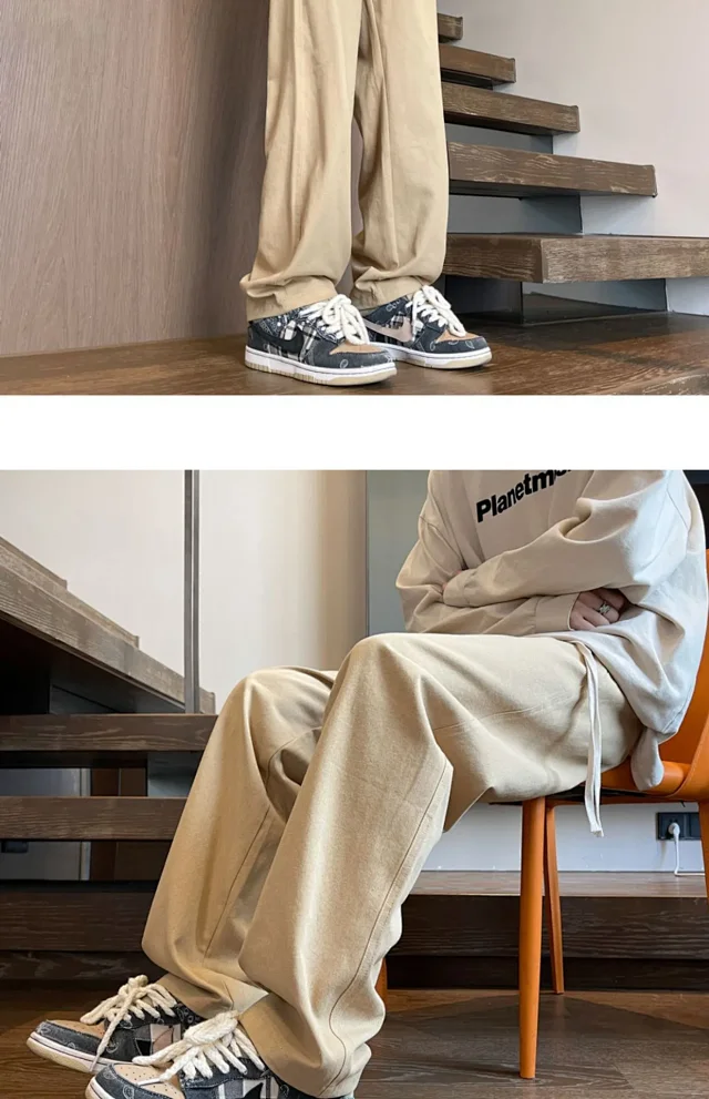 Men's Cotton Straight Cargo Pants Detail