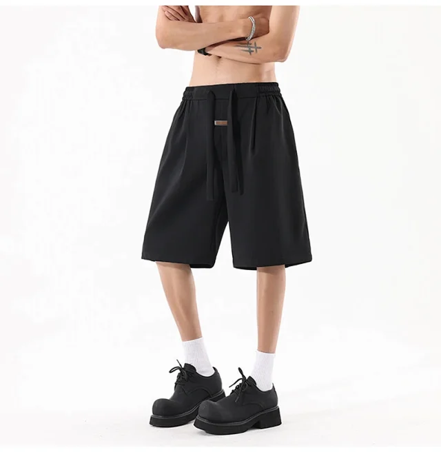 Men's Summer Printed Ice Silk Beach Shorts Detail