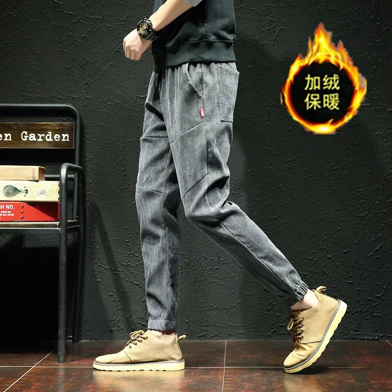 Men's Corduroy Joggers with Fleece