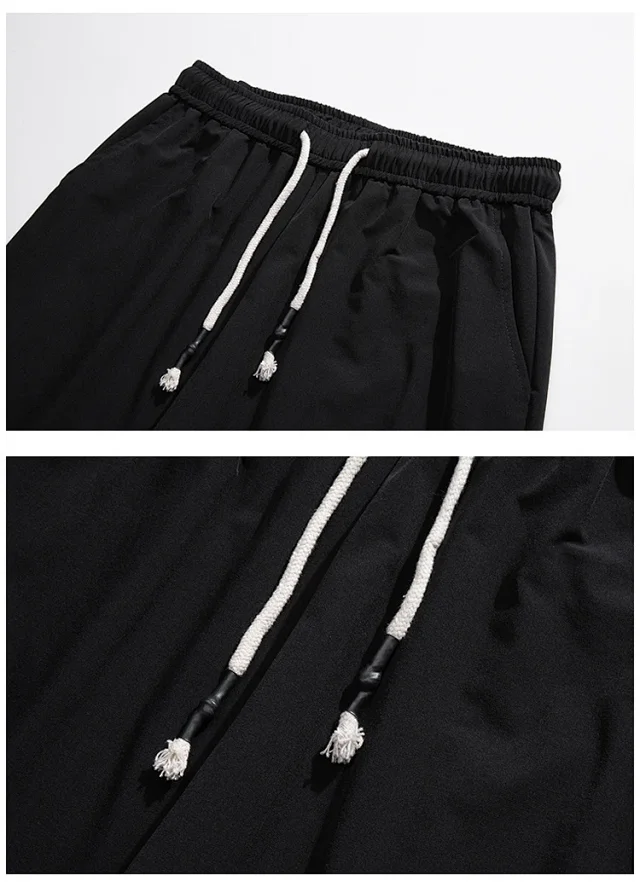 Men's Street Wide-Leg Cargo Pants Detail