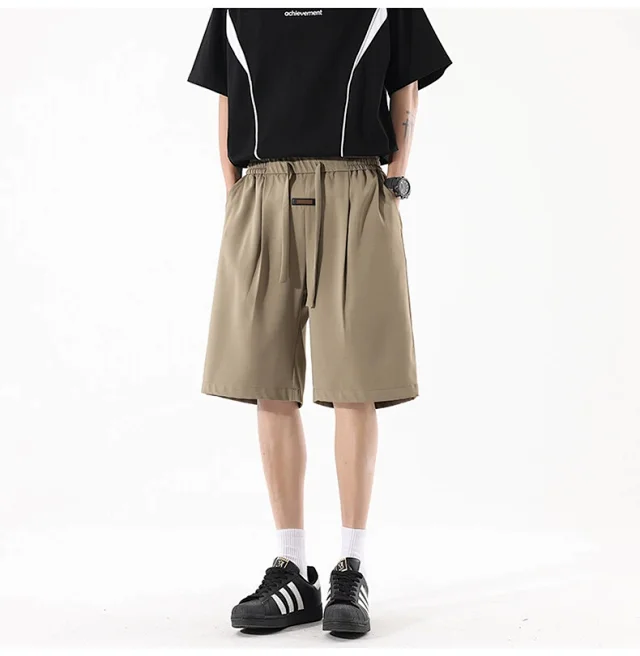 Men's Summer Printed Ice Silk Beach Shorts Detail