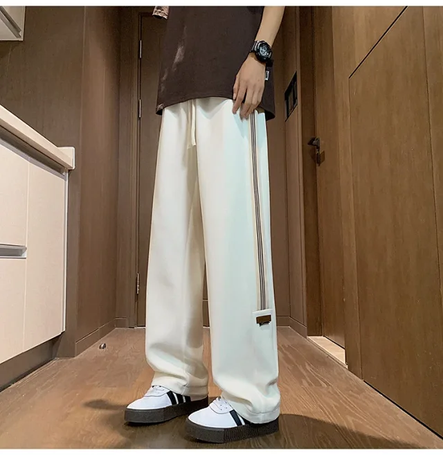 2025 Fall Men's Loose Streetwear Wide-Leg Pants Detail