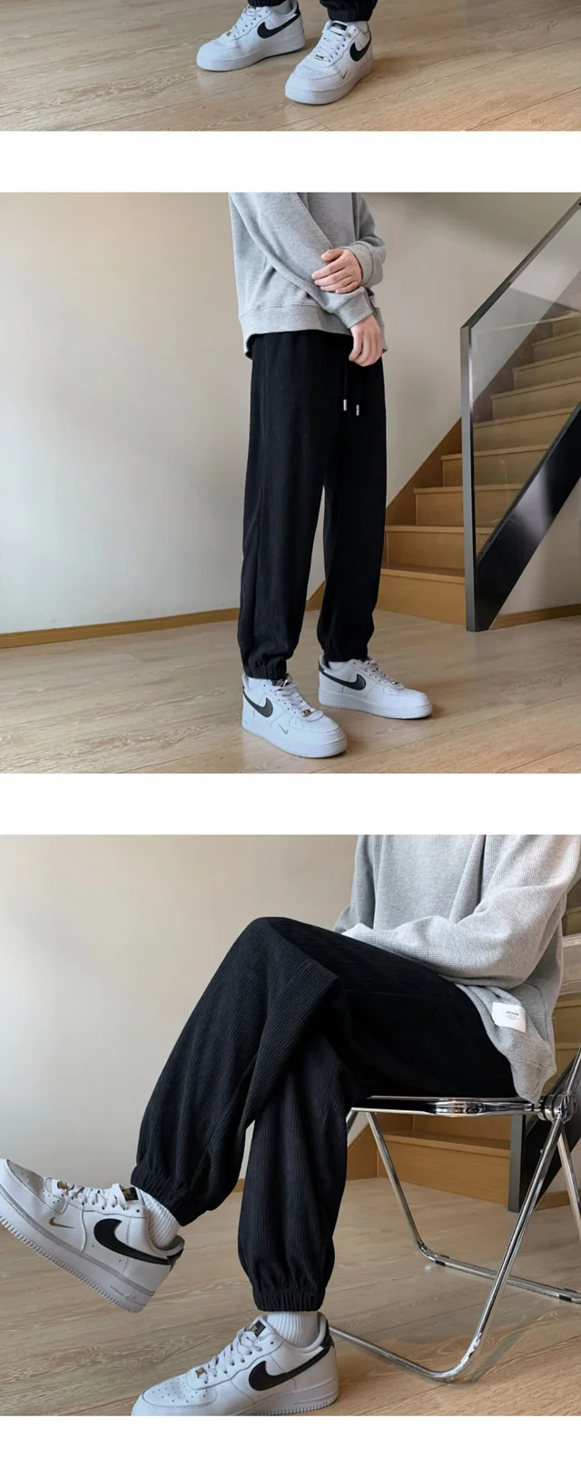 Men's Corduroy Joggers Winter Detail