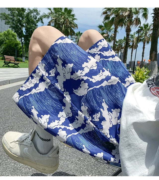 Men's Summer Ice Silk Quick-Dry Beach Shorts Detail