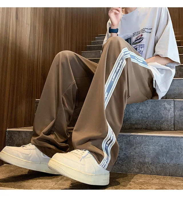 Men's Summer Loose Straight Leg Pants Detail
