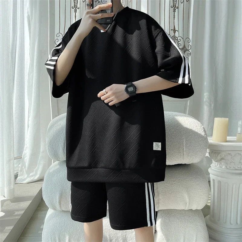 Men's Summer Loose Jacquard Tracksuit