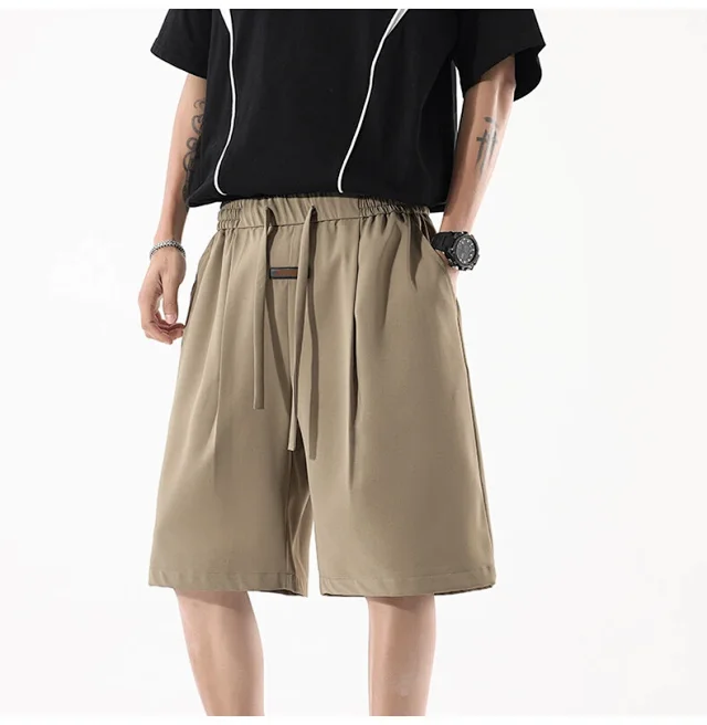 Men's Summer Printed Ice Silk Beach Shorts Detail