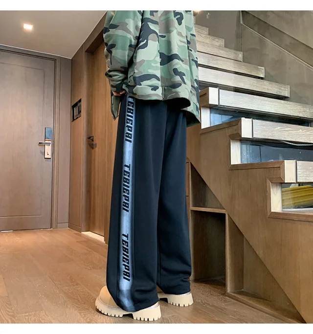 Men's 2025 Spring/Fall Oversize Wide-Leg Pants Detail