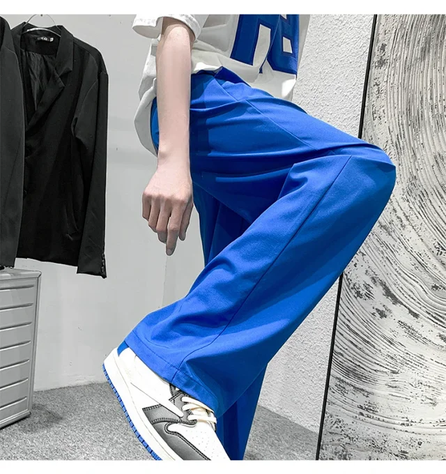Men's Summer Ice Silk Casual Pants (Plus Size, Drawstring, Loose, High Street Style) Detail