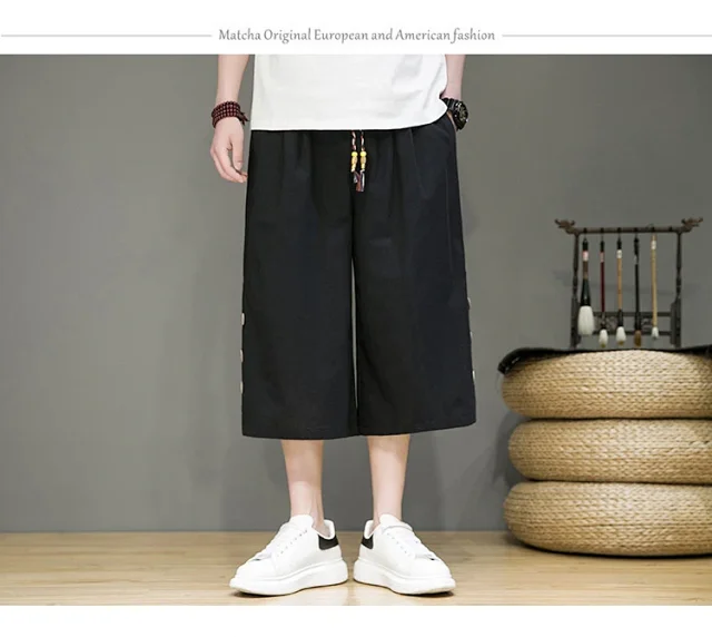 Men's Chinese Style Shorts Detail
