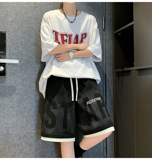 2025 Men's Tie-Dye Oversize Sport Shorts Detail