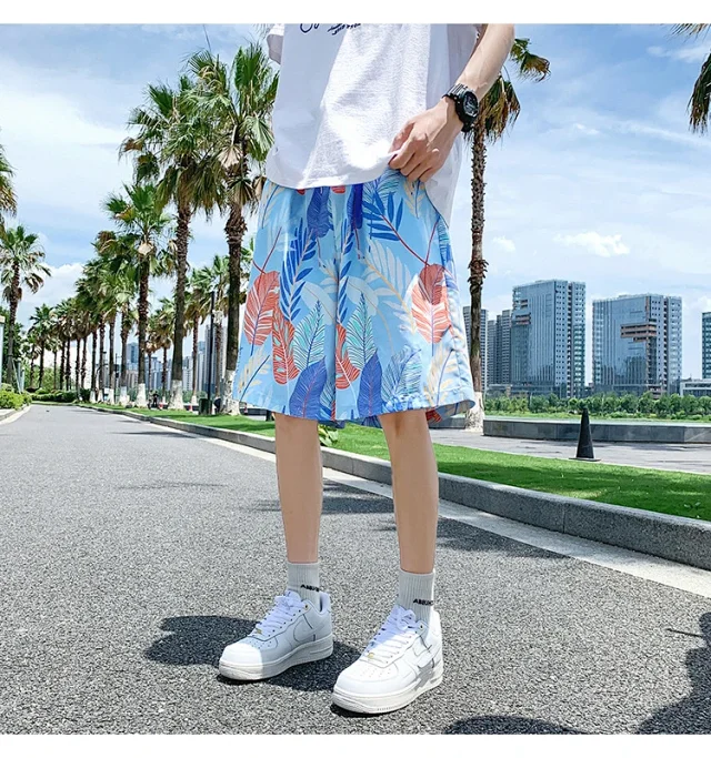 Men's Summer Thin Ice Silk Quick-dry Beach Pants Detail