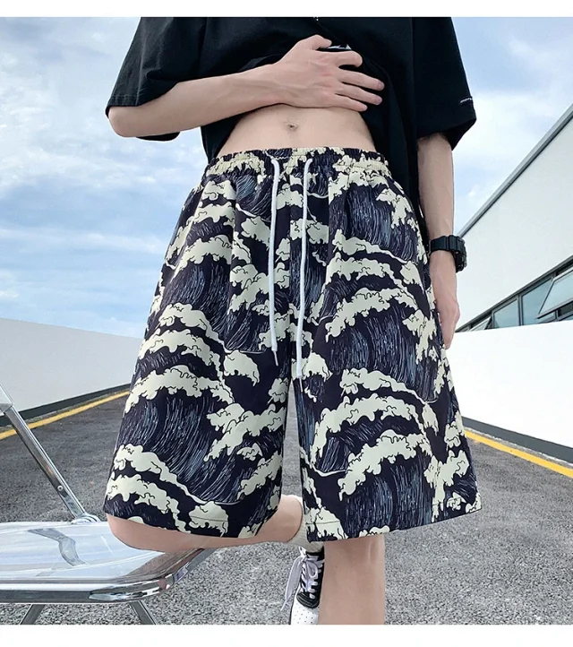 Men's Summer Ice Silk Quick-Dry Beach Shorts Detail