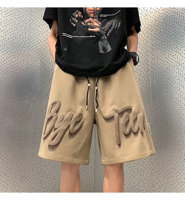 2025 Men's Foam Print American Shorts Detail
