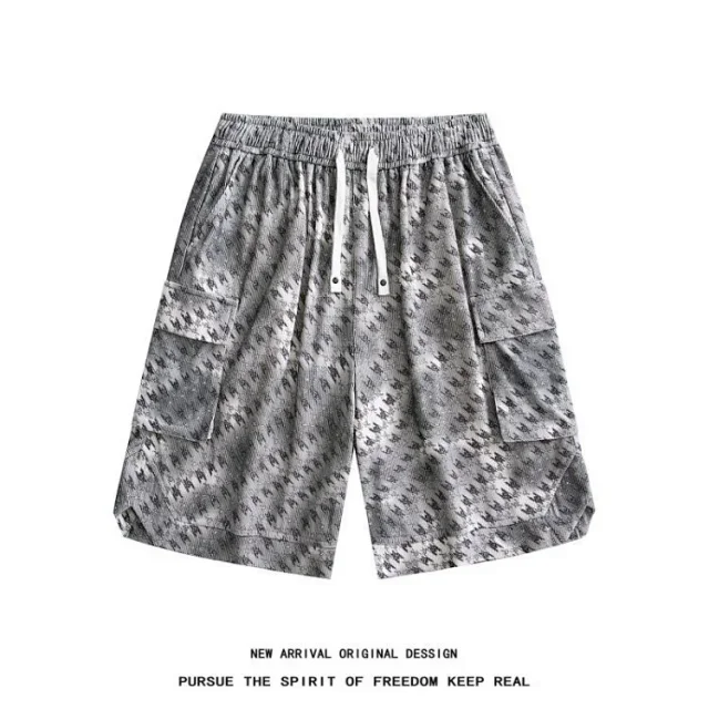 Full - Print Utility Shorts for Men Detail