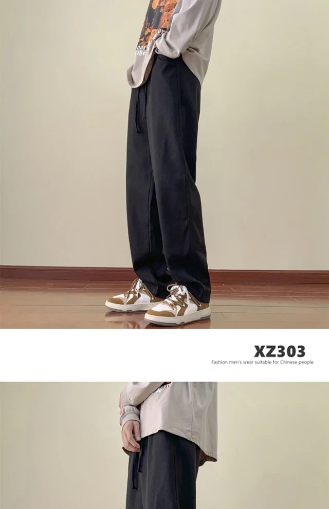 Men's Spring/Fall Cotton Straight Breathable Cargo Pants Detail