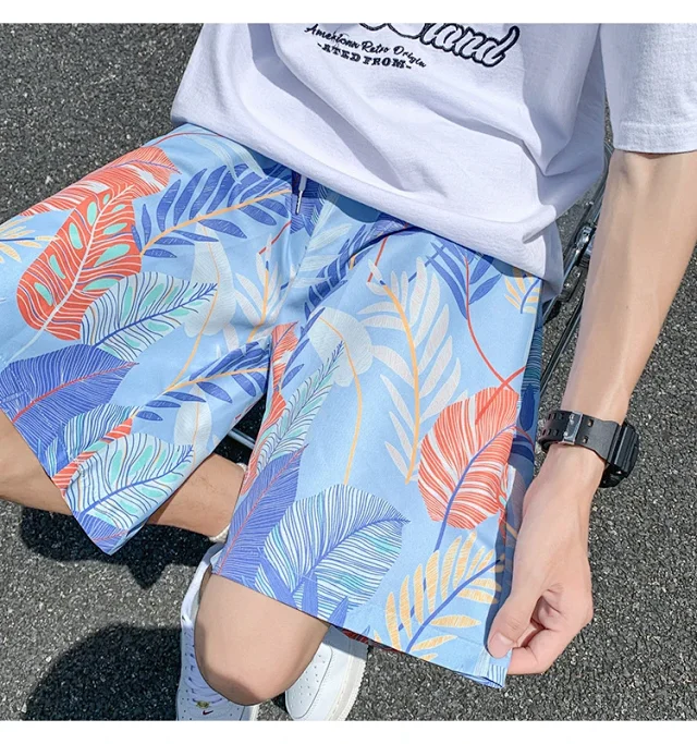 Men's Summer Thin Ice Silk Quick-dry Beach Pants Detail