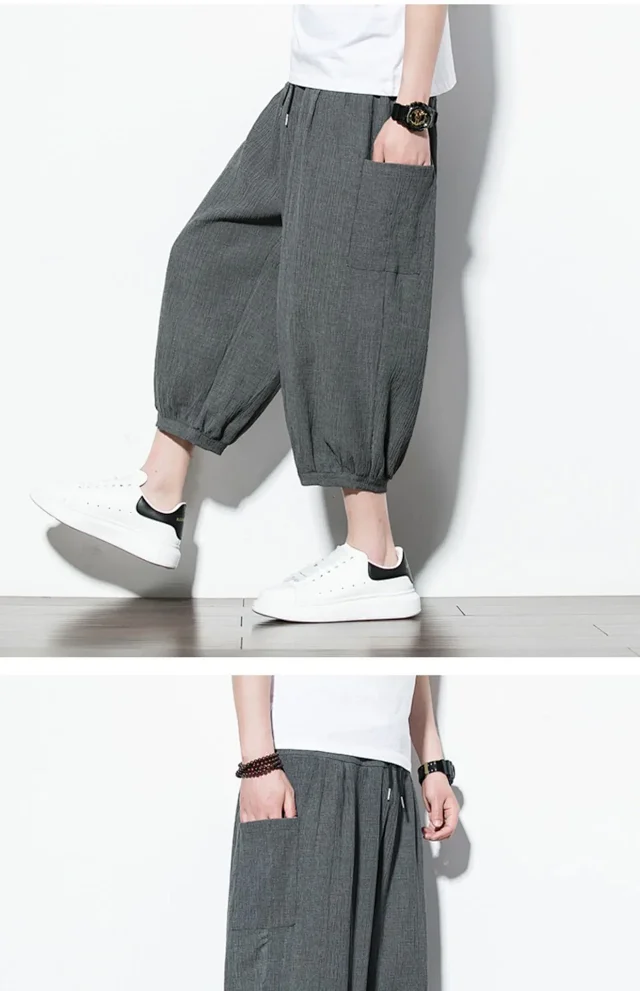 Men's 2025 Summer Ice Silk Capris Detail