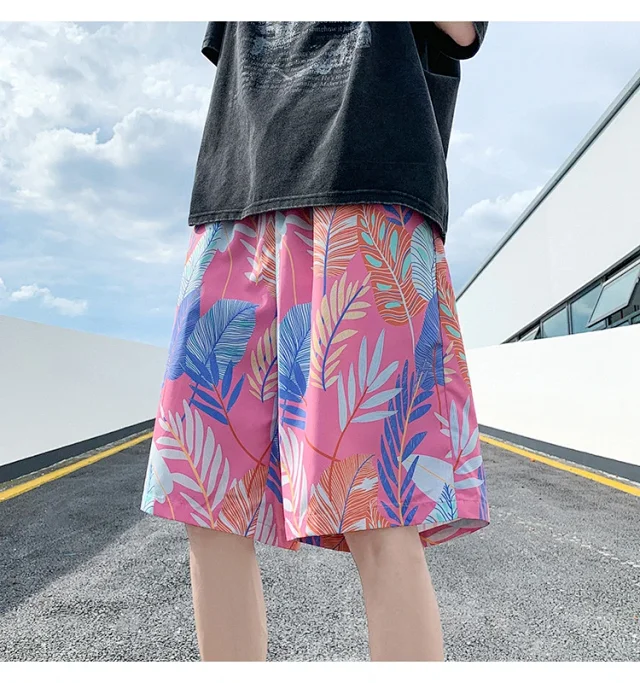 Men's Summer Thin Ice Silk Quick-dry Beach Pants Detail