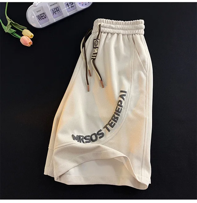 Foam Print Men's Retro Beach Shorts Detail