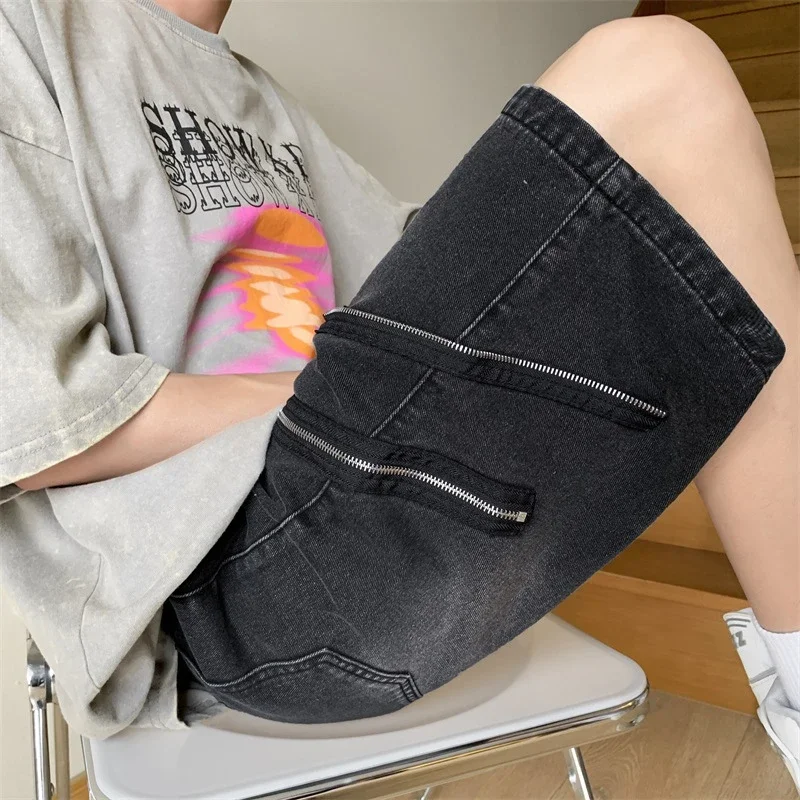 Stylish Streetwear Denim Shorts for Men