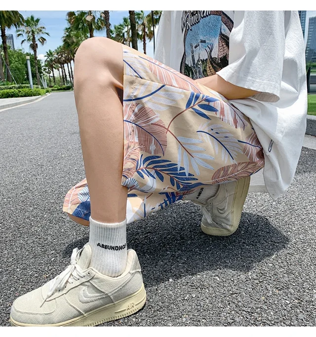 Men's Summer Thin Ice Silk Quick-dry Beach Pants Detail