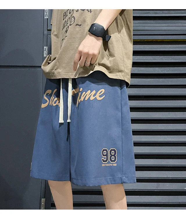 Men's Summer Retro Casual Basketball Shorts Detail