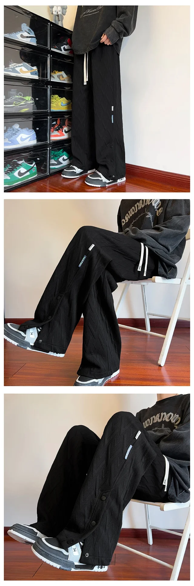 Oversized White Pants (Men) Detail