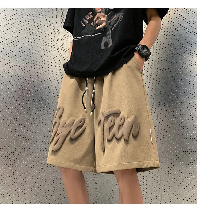 2025 Men's Foam Print American Shorts Detail