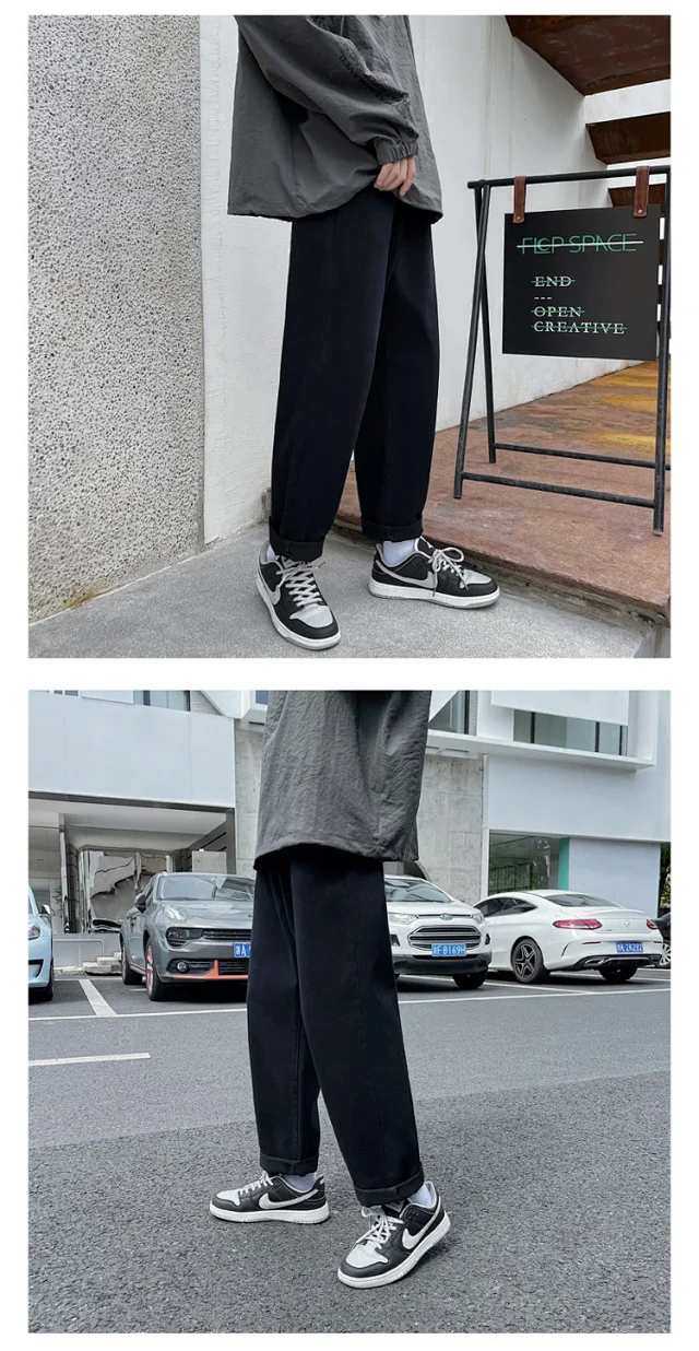 Men's Retro Wide-Leg Jeans Detail