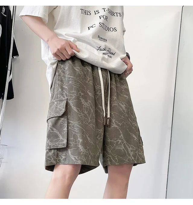 Men's Summer Loose Fit Beach Shorts Detail