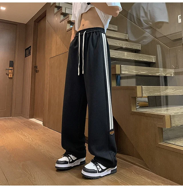 2025 Fall Men's Loose Streetwear Wide-Leg Pants Detail