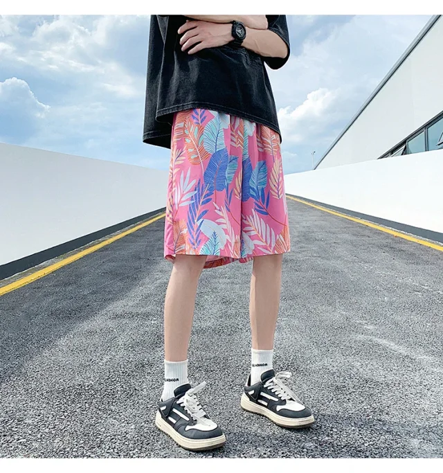 Men's Summer Thin Ice Silk Quick-dry Beach Pants Detail