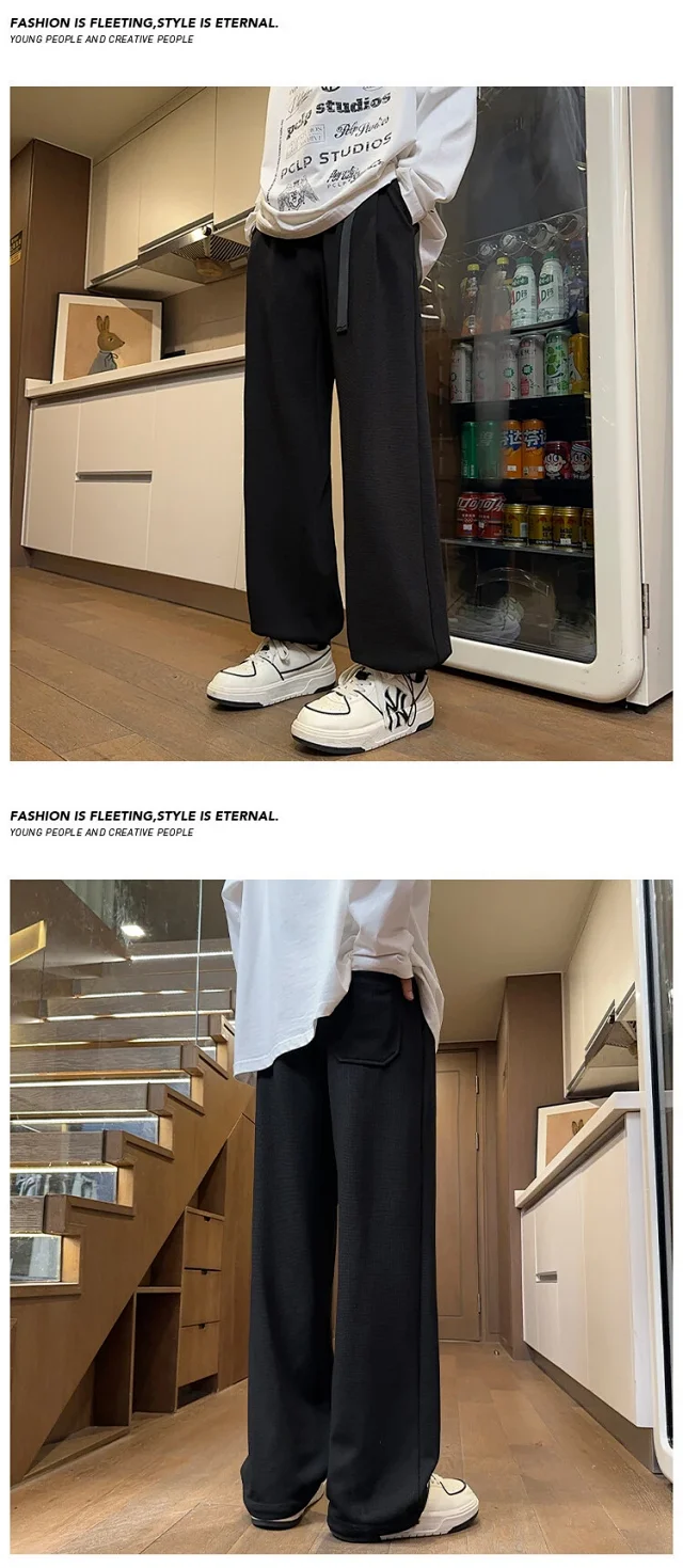 Men's Oversize Fleece Waffle Trousers Detail