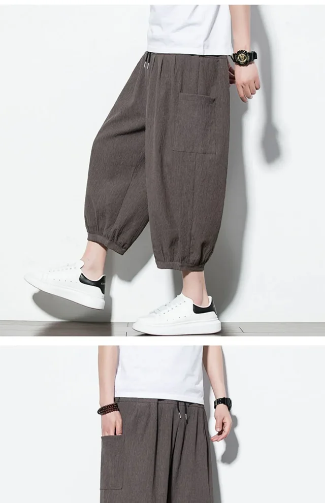 Men's 2025 Summer Ice Silk Capris Detail