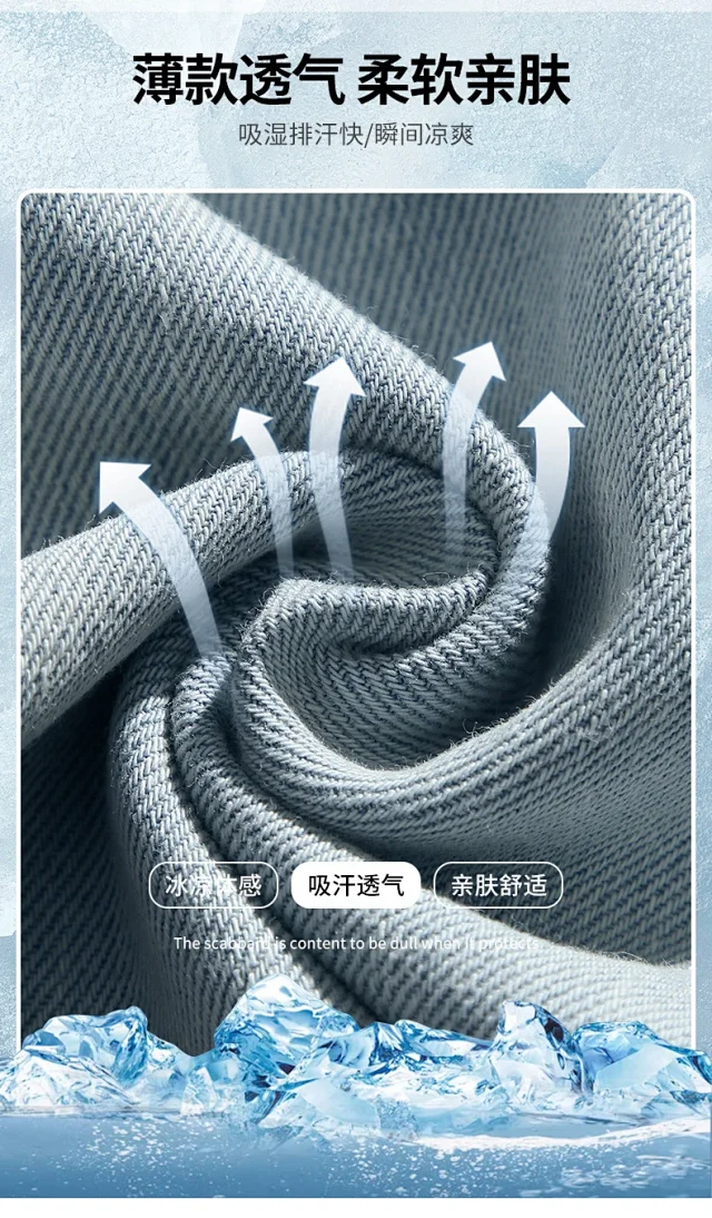 Men's Loose Straight Casual Wash Jeans Detail