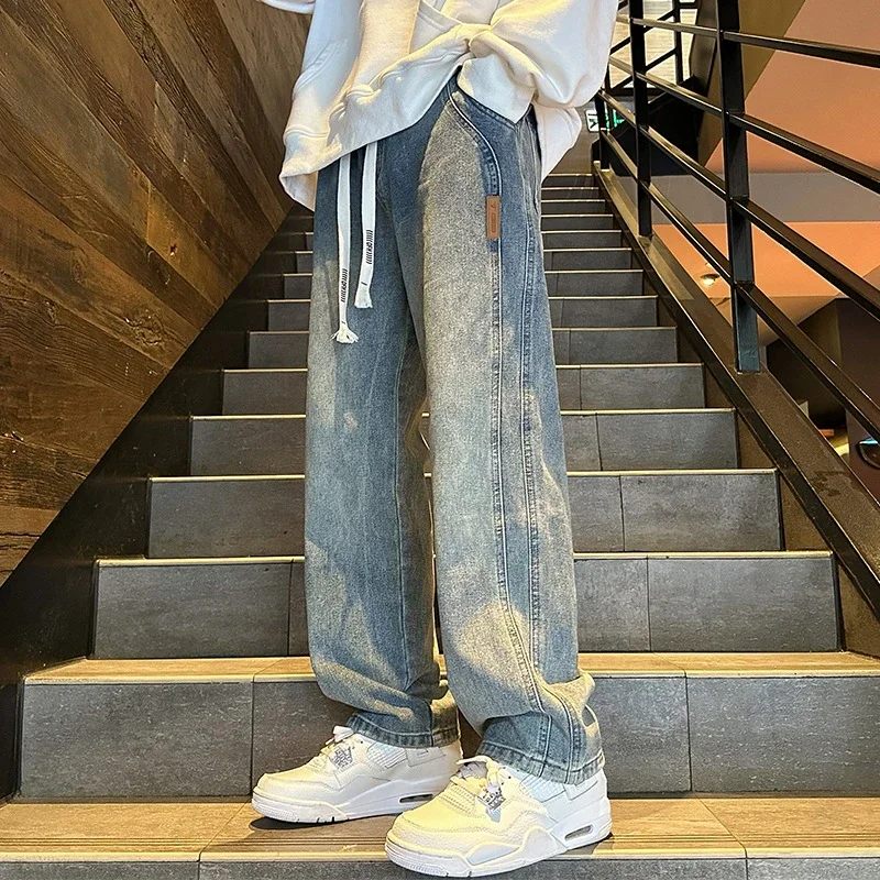 Men's Spring Vintage Wide-Leg Jeans