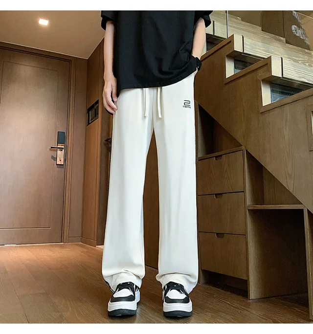 Men's 2025 Summer Ice Silk Loose Pants Detail