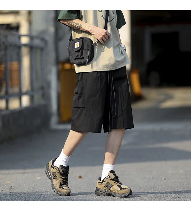 Men's Summer Ice Silk Parachute Shorts Detail