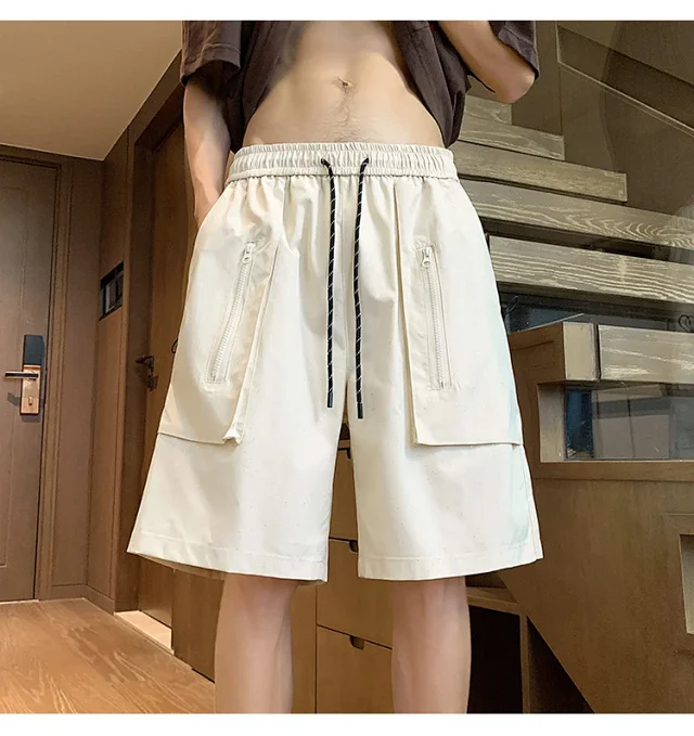 Men's Summer College - style Star Shorts Detail