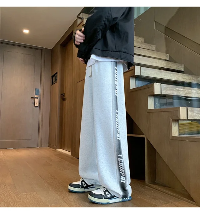 Men's 2025 Spring/Fall Oversize Wide-Leg Pants Detail