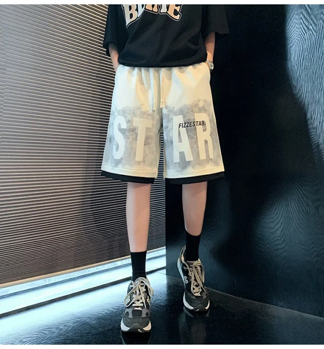 2025 Men's Tie-Dye Oversize Sport Shorts Detail
